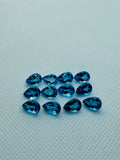 Swiss Blue Topaz 9X7MM Pear cut - Pack of 1 Pcs - Swiss Blue Topaz Cut - Loose Stone - Natural Swiss Blue Topaz loose stone