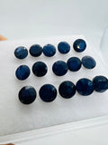 8MM Blue Sapphire Faceted cabs -Pack of 1 Pcs -AAA Quality Sapphire cabs • Heated Blue Sapphire • Sapphire Cut