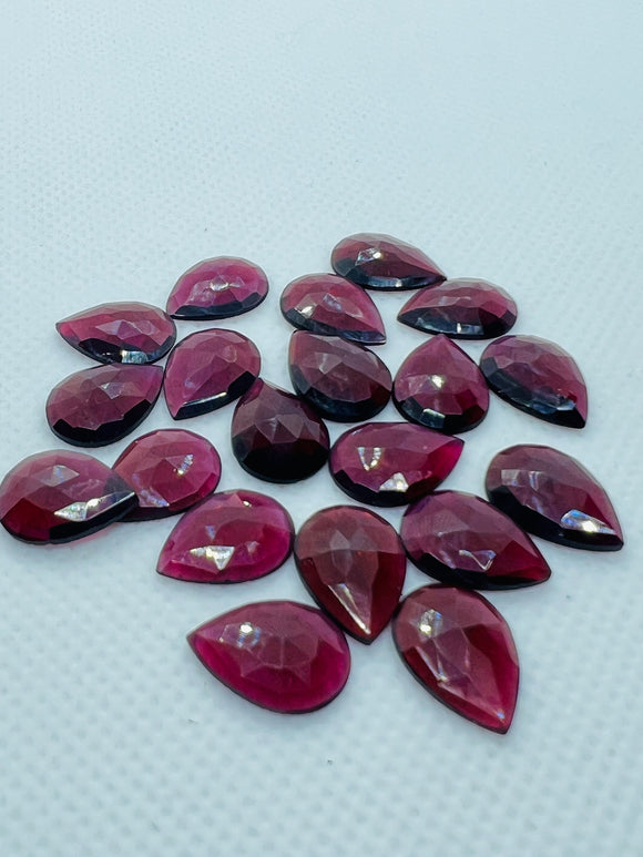 Garnet Rose Cut 9X11 mm Size - Pack of 5 Pcs  Garnet Faceted Polki -  AAA Quality- Best for Jewelry making- One Side Cutting