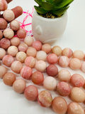 Pink Opal Round Beads - 16mm Size - AAA Quality - Length 40 cm - Natural Pink Opal Beads