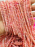 Pink Opal Round Beads - 4 mm Size - AAAA Quality - Length 40 cm - Natural Pink Opal Beads