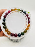 Tourmaline Bracelet 8 mm Size - Code#D11 - 4A Quality  Natural Multi Tourmaline Round Bracelet - Length 7.5"