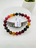 Tourmaline Bracelet 8.50 mm Size - Code#D13 - 4A Quality  Natural Multi Tourmaline Round Bracelet - Length 7.5"