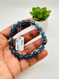 Aquamarine Round Bracelet • 8 mm Size • Code B3 • 5A Quality • 7.5 Inch Length •  Natural Aquamarine Bracelet
