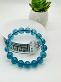 Aquamarine Round Bracelet • 12 mm Size • Code B7 • 5A Quality • 7.5 Inch Length •  Natural Aquamarine Bracelet