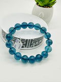 Aquamarine Round Bracelet • 12 mm Size • Code B8 • 5A Quality • 7.5 Inch Length •  Natural Aquamarine Bracelet