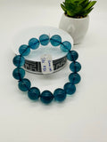 Aquamarine Round Bracelet • 16 mm Size • Code B11 • 5A Quality • 7.5 Inch Length • Natural Aquamarine Bracelet