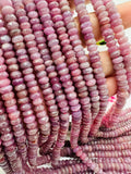 Ruby Faceted Roundel beads 5.50/ 6 mm Size - AAA Quality Beads - Length 40 cm - Natural Ruby Beads