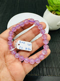 Kunzite Round Bracelet - 8 mm Size - Code B5  - 4A Quality - Natural Kunzite Bracelet