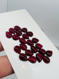 Garnet Pear 7X9 MM Cabs, Pack of 6 Pieces, Good quality Cabochons , natural red garnet , garnet cabs , Origin India