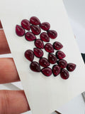 Garnet Pear 6X9 MM Cabs, Pack of 6 Pieces, Good quality Cabochons , natural red garnet , garnet cabs , Origin India