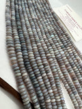 Australian Opal Roundel 4-8MM, 16 Inch Strand-  Grey Australian  opal Roundel shape , Graduated Necklace.