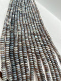 Australian Opal Roundel 4-8MM, 16 Inch Strand-  Grey Australian  opal Roundel shape , Graduated Necklace.