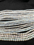 Australian Opal Round 4 &5 MM, 16 Inch Strand-  White Australian  opal Round shape beads.