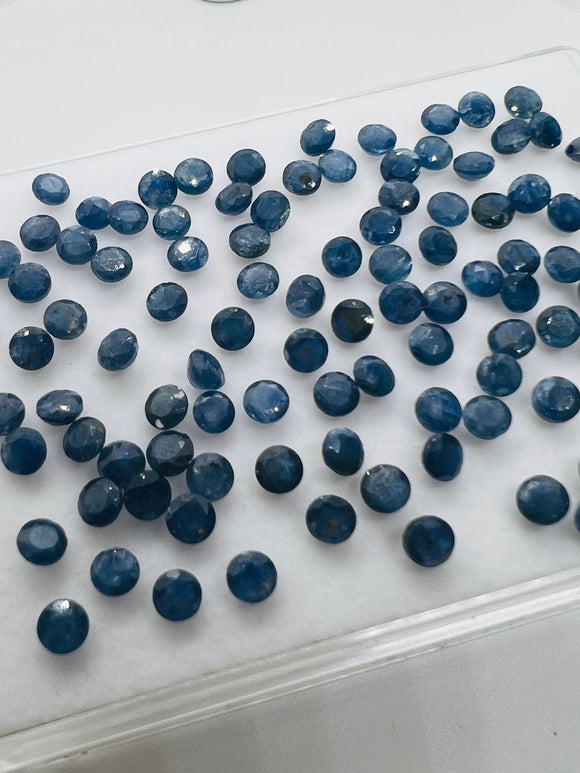 4 mm Blue Sapphire Faceted -Pack of 5 Pcs -AA Quality Sapphire cabs • Blue Sapphire • Not Heated