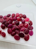 Ruby Faceted 7X9MM Oval, Natural Ruby Pack of 2 Pc. genuine Ruby loose stone, origin Madagascar