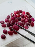 Ruby Faceted 7X9MM Oval, Natural Ruby Pack of 2 Pc. genuine Ruby loose stone, origin Madagascar