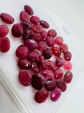 Ruby Faceted 7X9MM Oval, Natural Ruby Pack of 2 Pc. genuine Ruby loose stone, origin Madagascar