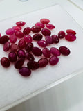 Ruby Faceted 5X7MM Oval, Natural Ruby Pack of 4 Pc. genuine Ruby loose stone, origin Madagascar