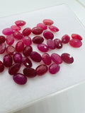 Ruby Faceted 5X7MM Oval, Natural Ruby Pack of 4 Pc. genuine Ruby loose stone, origin Madagascar