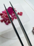 Ruby Faceted 5X7MM Oval, Natural Ruby Pack of 4 Pc. genuine Ruby loose stone, origin Madagascar