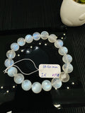 Moonstone Round  Bracelet- 10.50 mm Size - Code M6 -  Length 7.5 Inches - AAAA Quality - Blue Fire Beads  - Natural Moonstone Bracelet