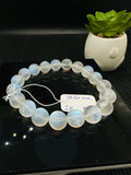 Moonstone Round  Bracelet- 10.50 mm Size - Code M6 -  Length 7.5 Inches - AAAA Quality - Blue Fire Beads  - Natural Moonstone Bracelet