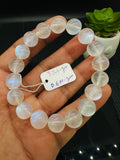 Moonstone Round  Bracelet- 11 mm Size - Code M8 -  Length 7.5 Inches - AAAA Quality - Blue Fire Beads  - Natural Moonstone Bracelet