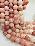 Pink Opal Round Beads - 16mm Size - AAA Quality - Length 40 cm - Natural Pink Opal Beads