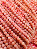 Pink Opal Round Beads - 4 mm Size - AAAA Quality - Length 40 cm - Natural Pink Opal Beads