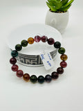 Tourmaline Bracelet 8 mm Size - Code#D10 - 4A Quality  Natural Multi Tourmaline Round Bracelet - Length 7.5"