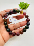 Tourmaline Bracelet 8 mm Size - Code#D10 - 4A Quality  Natural Multi Tourmaline Round Bracelet - Length 7.5"