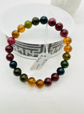 Tourmaline Bracelet 8 mm Size - Code#D11 - 4A Quality  Natural Multi Tourmaline Round Bracelet - Length 7.5"