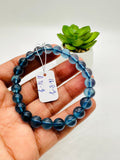 Aquamarine Round Bracelet • 8 mm Size • Code B3 • 5A Quality • 7.5 Inch Length •  Natural Aquamarine Bracelet