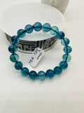 Aquamarine Round Bracelet • 10 mm Size • Code B5 • 5A Quality • 7.5 Inch Length •  Natural Aquamarine Bracelet