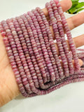 Ruby Faceted Roundel beads 5.50/ 6 mm Size - AAA Quality Beads - Length 40 cm - Natural Ruby Beads