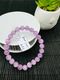 Kunzite Round Bracelet - 8 mm Size - Code B3  - 4A Quality - Natural Kunzite Bracelet