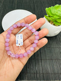 Kunzite Round Bracelet - 8 mm Size - Code B3  - 4A Quality - Natural Kunzite Bracelet