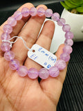 Kunzite Round Bracelet - 8 mm Size - Code B6  - 4A Quality - Natural Kunzite Bracelet