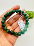 Emerald  Round Bracelet - 8.50 mm Size - Code #E7 AAA Quality - Natural Emerald Bracelet - Length 7.5 Inch