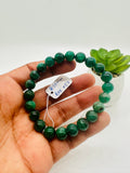 Emerald  Round Bracelet - 8.50 mm Size - Code #E7 AAA Quality - Natural Emerald Bracelet - Length 7.5 Inch