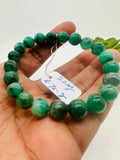 Emerald  Round Bracelet - 9 mm Size - Code #E10 AAA Quality  - Natural Emerald Bracelet - Length 7.5 Inch