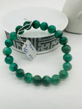 Emerald  Round Bracelet - 9 mm Size - Code #E10 AAA Quality  - Natural Emerald Bracelet - Length 7.5 Inch