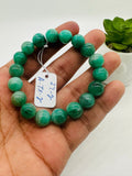 Emerald  Round Bracelet - 10.50 mm Size - Code #E13 AAA Quality   - Natural Emerald Bracelet - Length 7 Inch