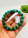 Emerald  Round Bracelet - 10.50 - 11 mm Size - Code #E14  AAA Quality  - Natural Emerald Bracelet - Length 7.5 Inch