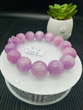 Kunzite Round Bracelet - 15.50 mm Size - Code B16  - 4A Quality - Natural Kunzite Bracelet - Length 7.5 Inch