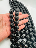 16MM Black Onyx Smooth Round, Round beads, gemstone shape Length 16 Inch-