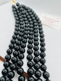 16MM Black Onyx Smooth Round, Round beads, gemstone shape Length 16 Inch-