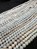 Australian Opal Round 4 &5 MM, 16 Inch Strand-  White Australian  opal Round shape beads.