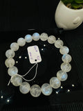 Moonstone Round  Bracelet- 11 mm Size - Code M9 -  Length 7.5 Inches - AAAA Quality - Blue Fire Beads  - Natural Moonstone Bracelet